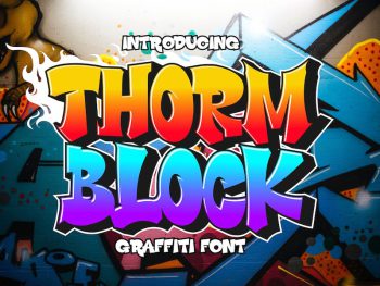 Thorm Block - Graffiti Font Yazı Tipi