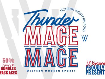 Thunder Mage | Western | 3D fonts | Free Flow Yazı Tipi