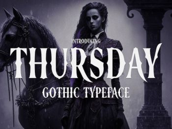 Thursday - Gothic Typeface Yazı Tipi