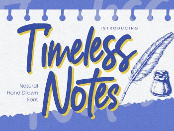Timeless Notes - Natural Hand Drawn Font Yazı Tipi
