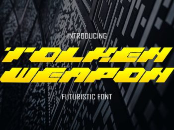 Tolken Weapon - Futuristic Font Yazı Tipi