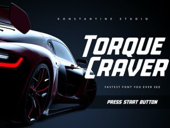 Torque Craver - Fast Racing Fonts Yazı Tipi