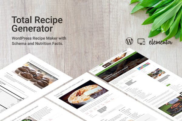 Total Recipe Generator for Elementor WordPress Eklentisi