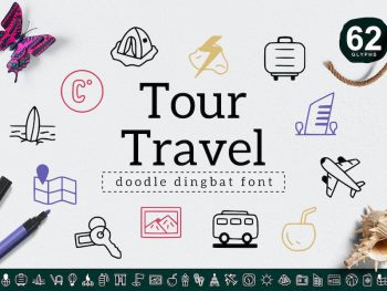 Tour Travel Dingbat Yazı Tipi