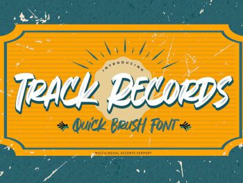 Track Records - Quick Brush Font Yazı Tipi