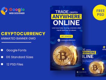 Trade Bitcoin Animated Banner Google Web Designer Yazı Tipi