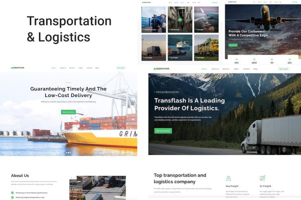 Transportation and Logistics Theme - Transflash WordPress Teması