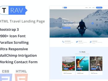 Trav | Travel HTML Landing Page Yazı Tipi