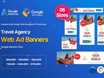 Travel Agency Banners HTML5 D56 Ad - GWD & PSD Yazı Tipi