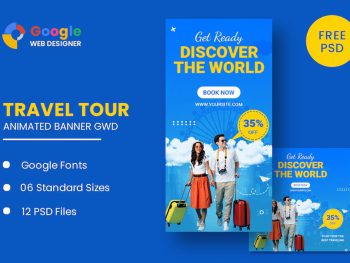 Travel Animated Banner Google Web Designer Yazı Tipi