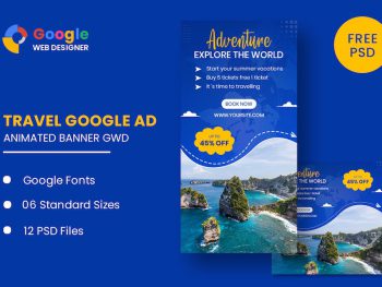 Travel Animated Banner Google Web Designer Yazı Tipi