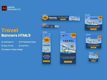 Travel Banner Ad HTML5 - Animate CC Yazı Tipi
