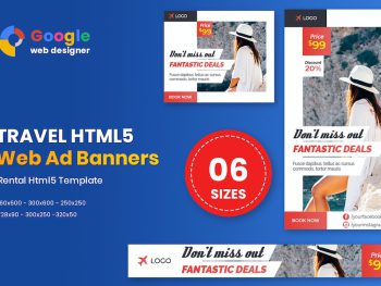 Travel HTML5 Animate Banner Ads Google Web Design Yazı Tipi