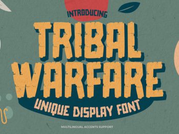 Tribal Warfare - Unique Display Font Yazı Tipi