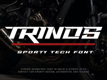 Trinos - Sporty Tech Font Yazı Tipi