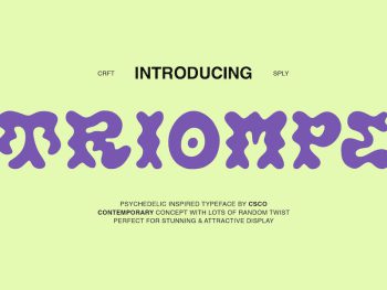 Triompe - Psychedelic Typeface Yazı Tipi