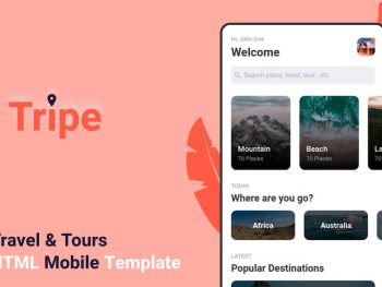 Tripe - Travel & Tour Mobile Template Yazı Tipi