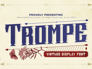 Trompe - Serif Vintage Displat Font Yazı Tipi