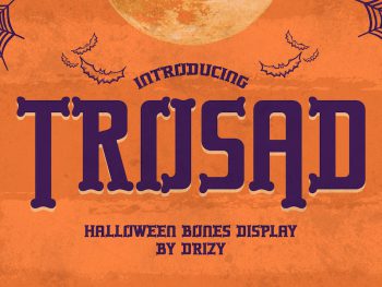 Trosad – Halloween Bones Display Yazı Tipi