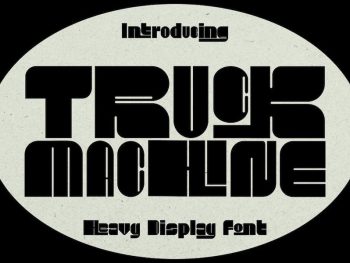Truck Machine - Heavy Display Font Yazı Tipi