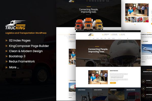 Trucking - Logistics and Transportation WordPress Teması