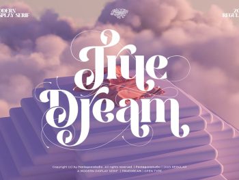 True Dream | Stylistic Display Yazı Tipi
