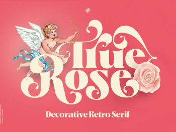True Rose - Decorative Retro Font Yazı Tipi