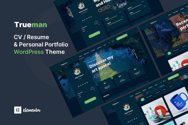 Trueman - Personal Portfolio Elementor WordPress Teması