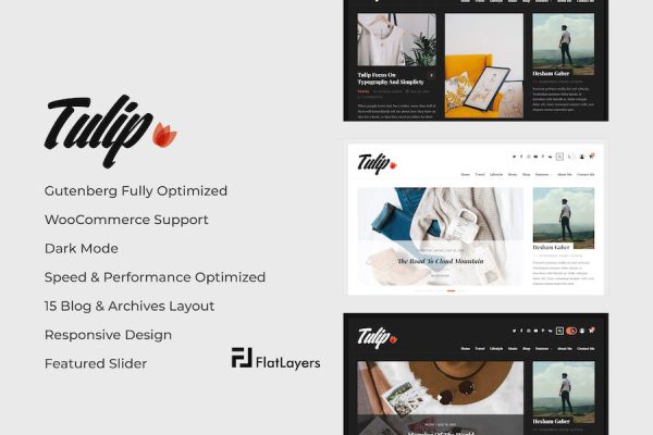 Tulip - Responsive  Blog Theme WordPress Teması