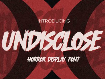 UNDISCLOSE - Horror Display Font Yazı Tipi