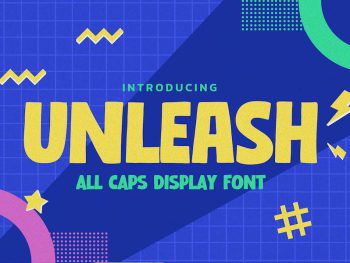 UNLEASH - All Caps Display Font Yazı Tipi