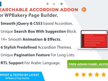 Ultimate Searchable Accordion - WPBakery Addon WordPress Eklentisi