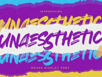 Unaessthetic - Rough Display Font Yazı Tipi