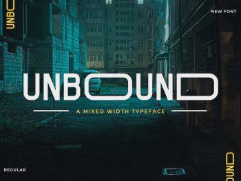 Unbound - Mixed Width Typeface Yazı Tipi