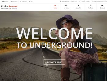 UnderGround - Minimal Onepage & Multipage Template Yazı Tipi