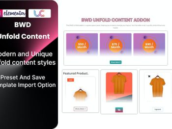 Unfold Content Addon For Elementor WordPress Eklentisi