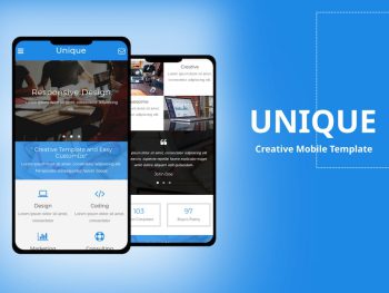 Unique - Creative Mobile Template Yazı Tipi