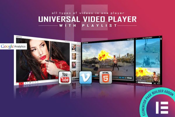 Universal Video Player - Elementor Widget WordPress Eklentisi