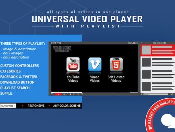 Universal Video Player for WPBakery Page Builder WordPress Eklentisi