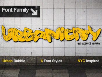 Urbanicity | NY Inspired Bubble Font Yazı Tipi