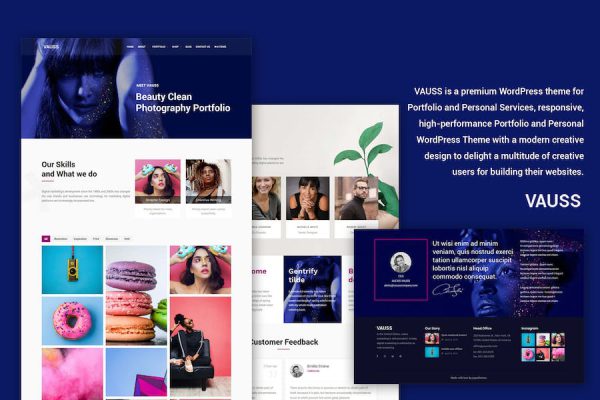 VAUSS - Portfolio and Personal Services WordPress Teması