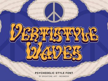 VERTISTYLE WAVES - Psychedelic Style Yazı Tipi