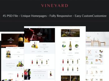 VINEYARD - E-Commerce and Blog PSD Theme Yazı Tipi