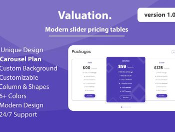 Valuation - HTML slider pricing tables Yazı Tipi