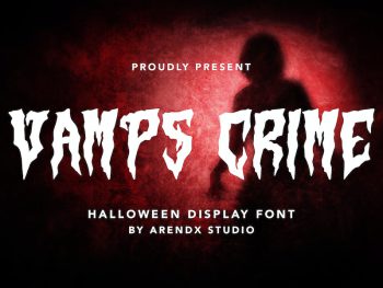 Vamps Crime - Halloween Display Font Yazı Tipi