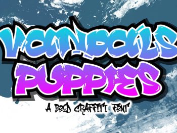 Vandals Puppies - Thick Graffiti Font Yazı Tipi