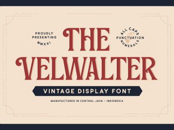 Velwalter Font Yazı Tipi