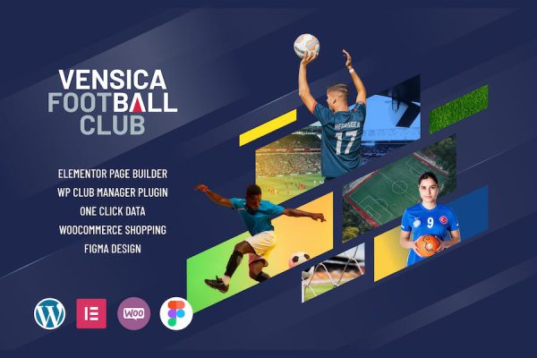 Vensica - Football Club Manager Elementor Theme WordPress Teması