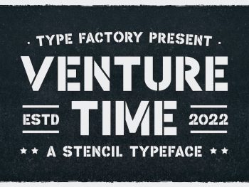 Venture Time - a Stencil Typeface Yazı Tipi
