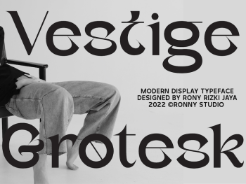 Vestige Grotesk - Modern Typeface Yazı Tipi